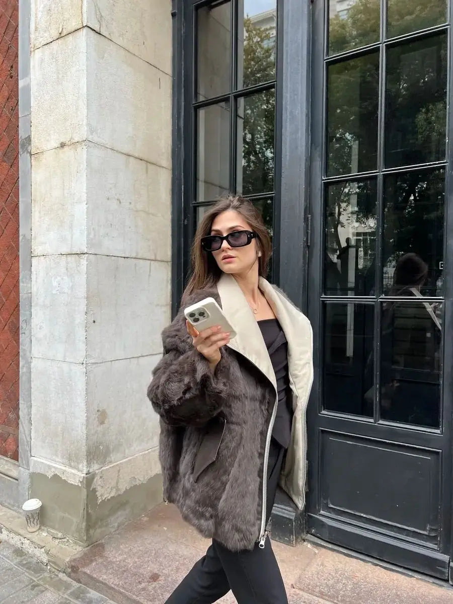 Women's Winter Jacket 2025 New Hot Natural Real Rabbit Fur Parka Coat Luxury Female With Warm Outerwears Fashion Trend Clothes