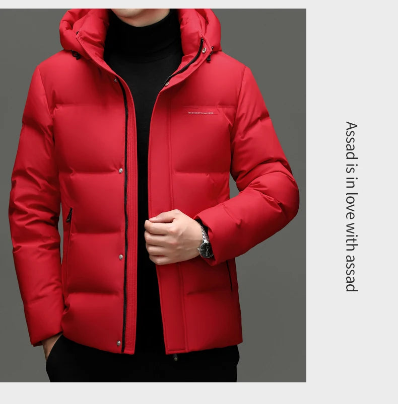 Real 85% Goose Down Jacket Men 2025 Winter Warm Puffer Coat Luxury Hood Thermal Outdoor Jacket Goose Down Parkas Zipper Clothes