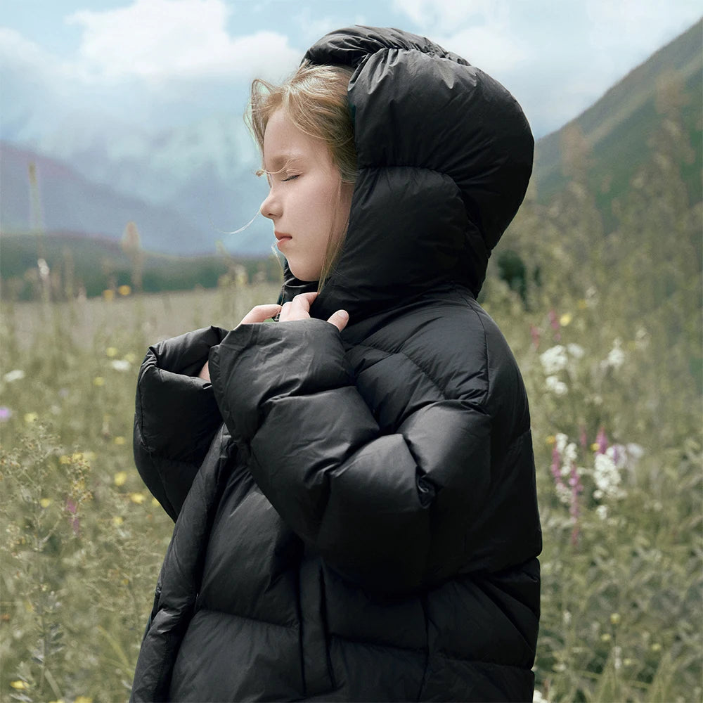 Dave Bella Girls Thicken White Down Parka Jacket Children Winter Warm Down Coats Waterproof Outdoor Outwear Clothes DK4254033