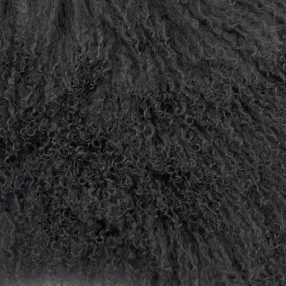 MENINA 2025 Autumn Winter Clothes Women Fashion Warm Mongolian Fur Jacket Mid-length Natural Fur Coat Black Real Fur Overcoat