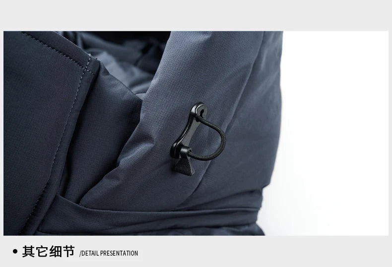 Real 85% Goose Down Jacket Men 2025 Winter Warm Puffer Coat Luxury Hood Thermal Outdoor Jacket Goose Down Parkas Zipper Clothes