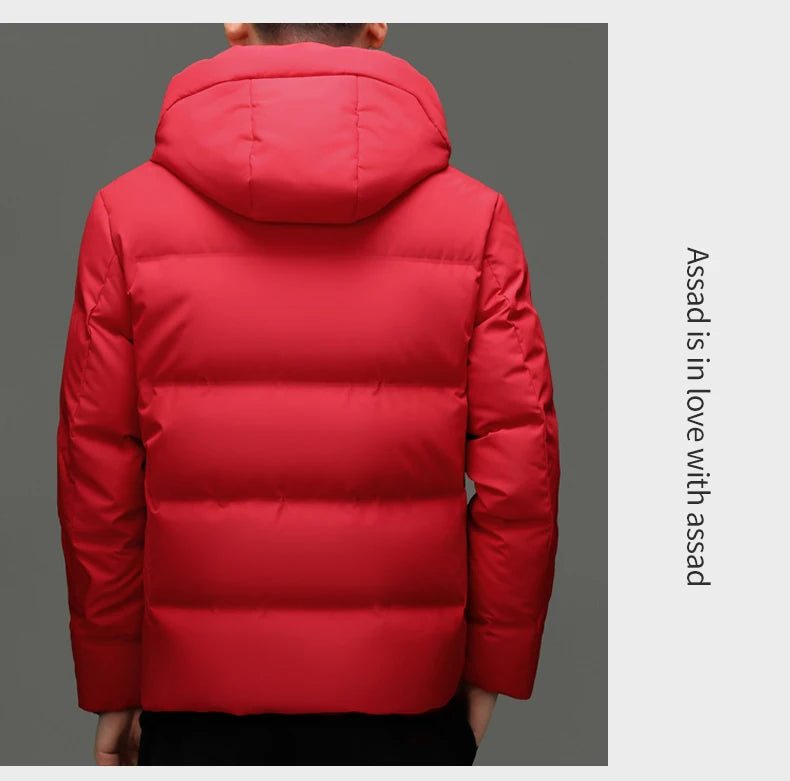 Real 85% Goose Down Jacket Men 2025 Winter Warm Puffer Coat Luxury Hood Thermal Outdoor Jacket Goose Down Parkas Zipper Clothes