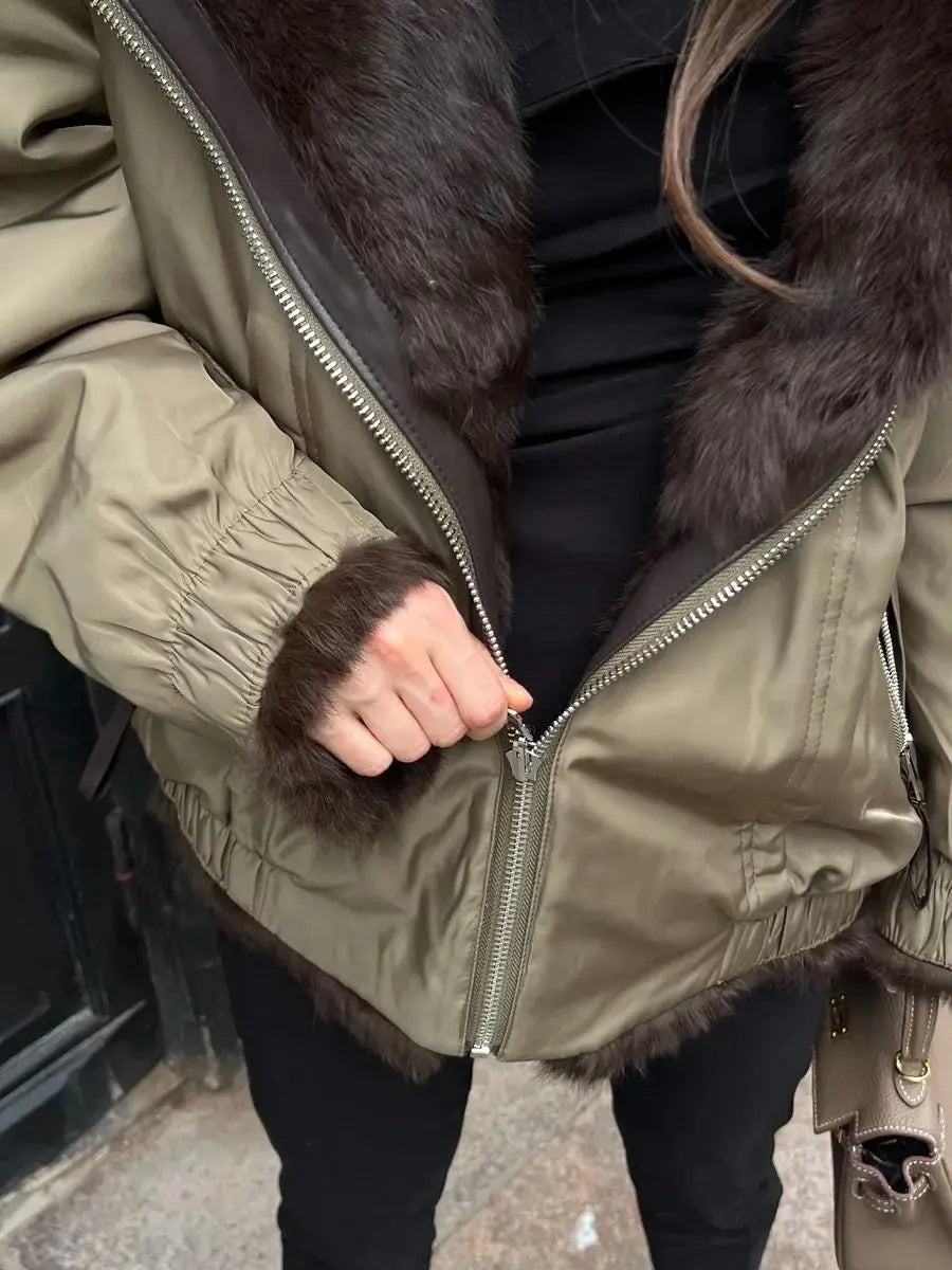 Women's Winter Jacket 2025 New Hot Natural Real Rabbit Fur Parka Coat Luxury Female With Warm Outerwears Fashion Trend Clothes