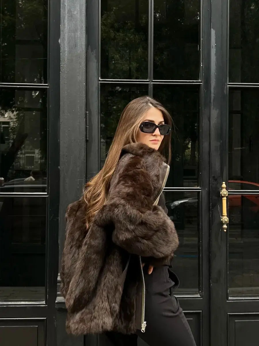 Women's Winter Jacket 2025 New Hot Natural Real Rabbit Fur Parka Coat Luxury Female With Warm Outerwears Fashion Trend Clothes