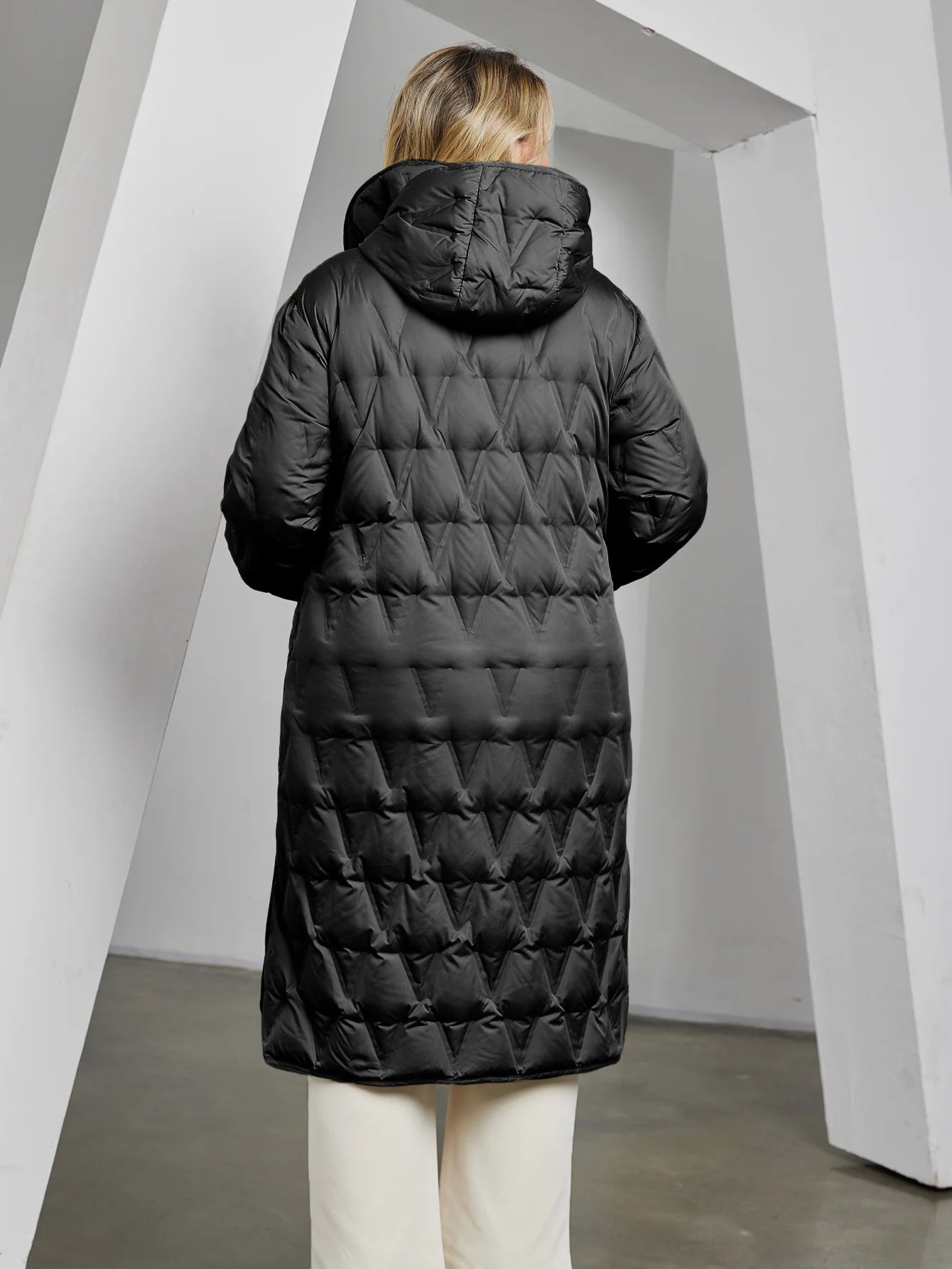 Astrid 2023 Plus Size Women's Winter Parka – Thick Bio Down Hooded Quilted Coat