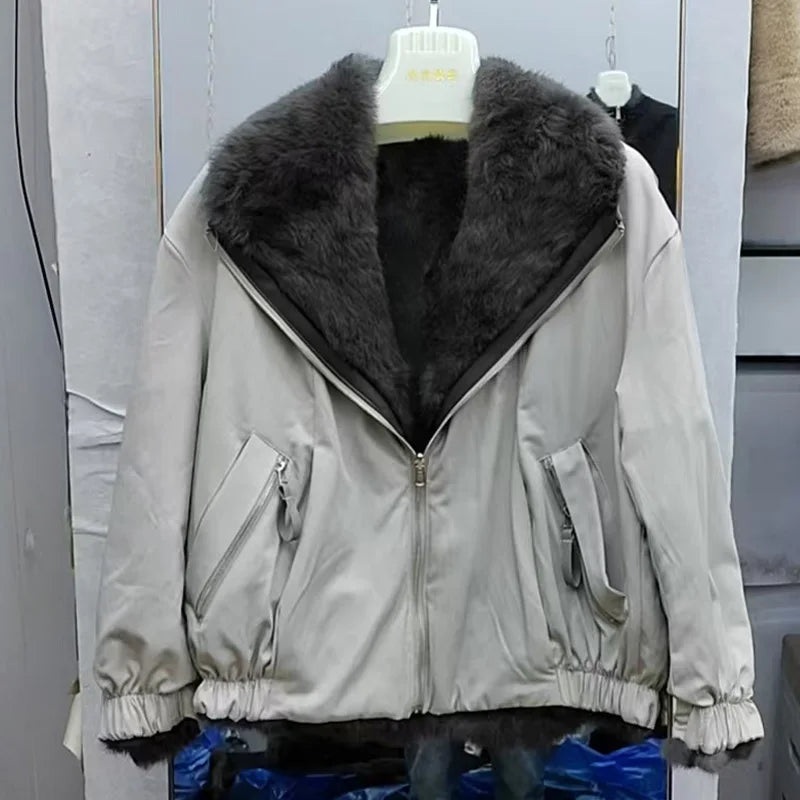 Women's Winter Jacket 2025 New Hot Natural Real Rabbit Fur Parka Coat Luxury Female With Warm Outerwears Fashion Trend Clothes