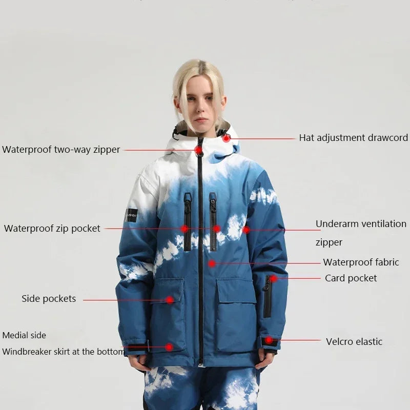 New Winter Ski Jackets – Thick, Waterproof, Loose-Fit Outdoor Snowboard & Ski Coats for Couples