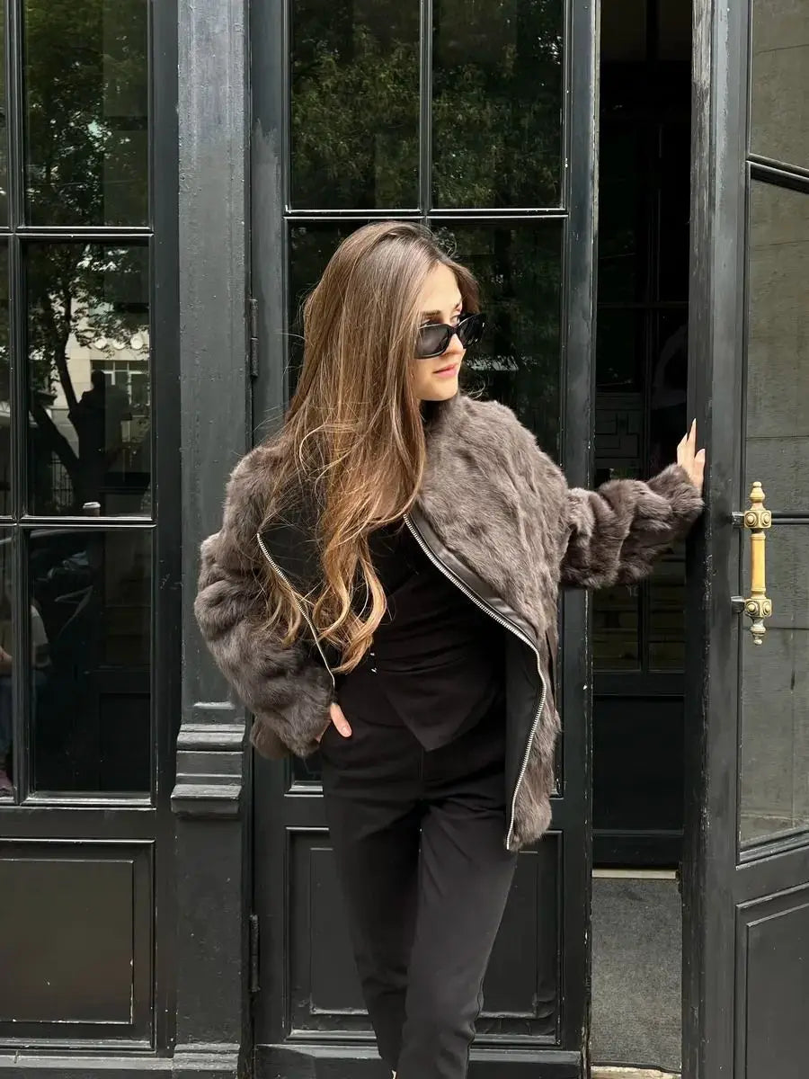 Women's Winter Jacket 2025 New Hot Natural Real Rabbit Fur Parka Coat Luxury Female With Warm Outerwears Fashion Trend Clothes