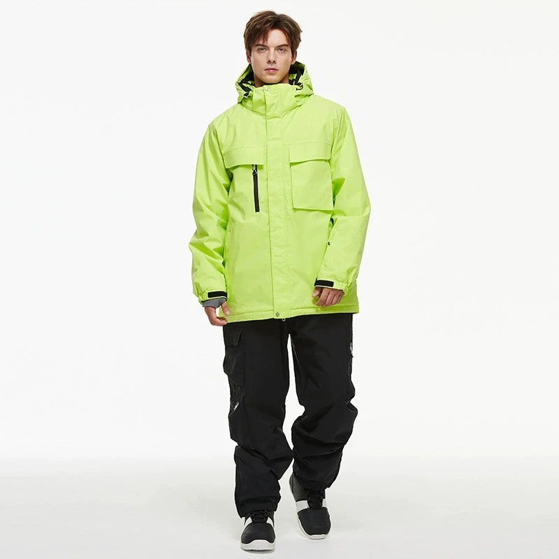 New Men Women Snow Clothes Snowboarding Suit Winter Windproof Waterproof Warm Ski Suit for Couple Jacket Pants Set Multi Color