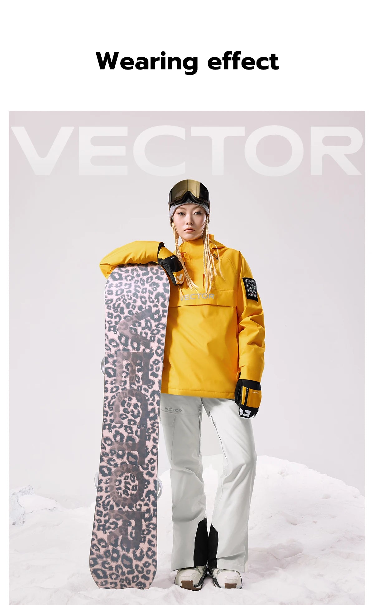 VECTOR Brand Adult Ski Wear Women Man Hooded Sweater Trend Ski Wear Thickened Warmth and Waterproof Equipment Jacket Women